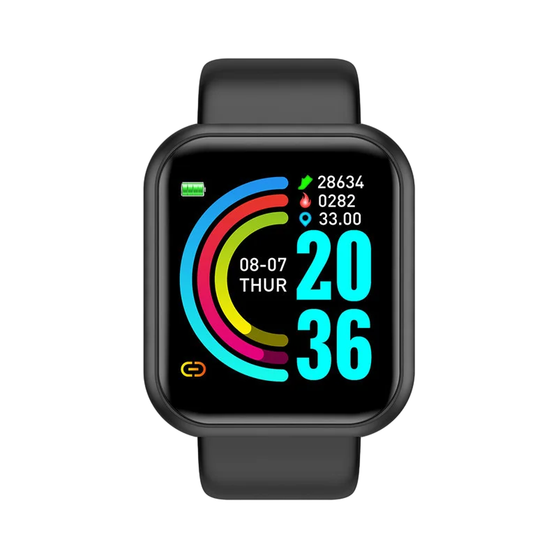 Herren Smartwatch Smart Watch Sportuhren Armband Damen Fitness Kinder Digitale Armbanduhr Elektronische Schwarze Uhr Für Android IOS