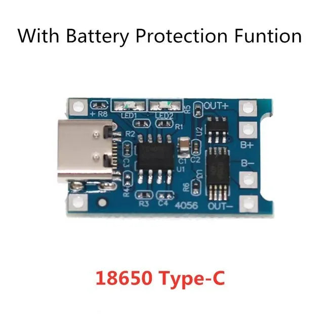 2/5 Stück 5V 1A Micro/Type-C/Mini 18650 TP4056 Lithium-Batterie-Ladegerät-Modul Ladeplatine mit Schutzfunktion Dual-Funktionen Li-Ion