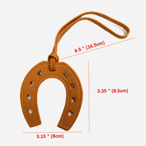 10 Farben Frauen und Mädchen PU-Leder Pferdehufeisen-Schlüsselanhänger Handtaschenhalter Anhänger Taschenzubehör für Handtaschen