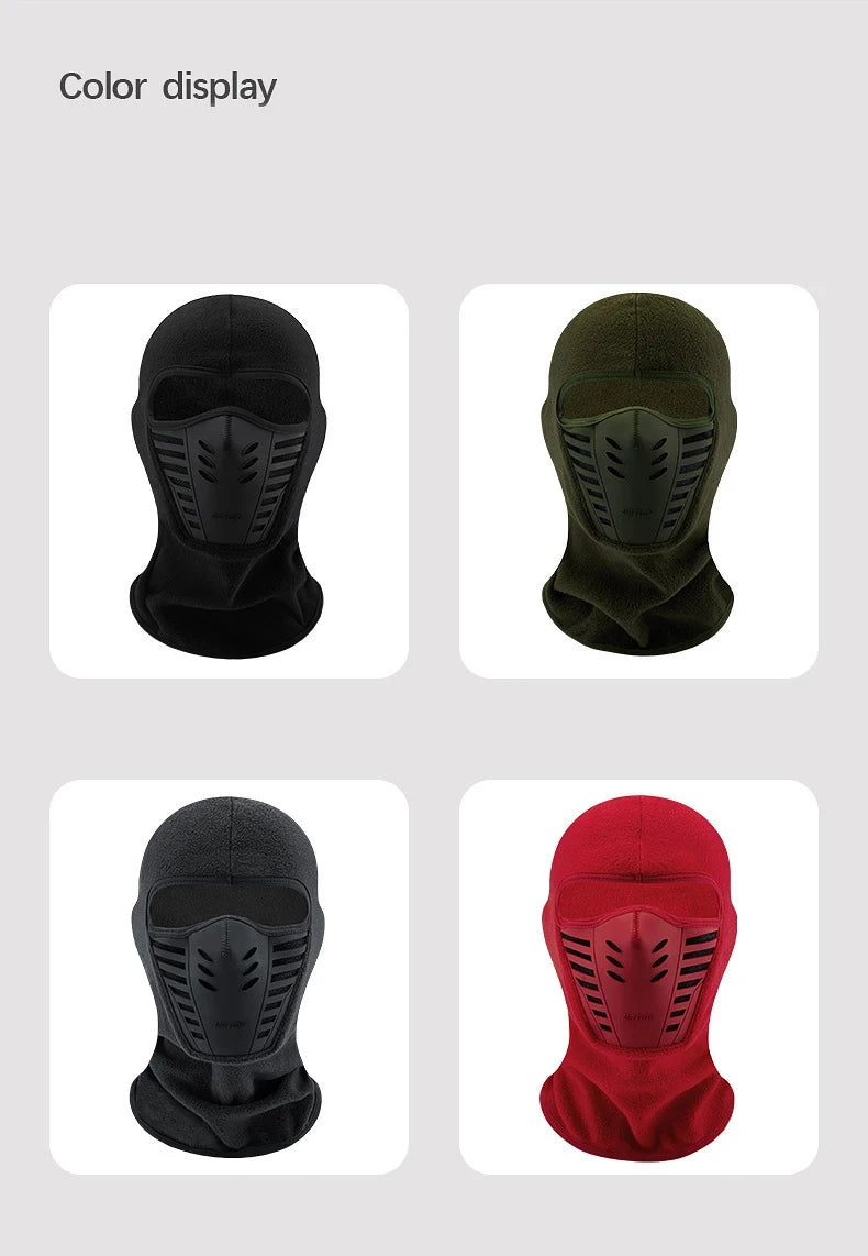 Motorrad Maske Fleece Thermischer Hals Vollgesichtsmaske Warmhalten Reitsturmhaube Biker Ski Winter Winddicht Staubdicht Gesichtsschutz