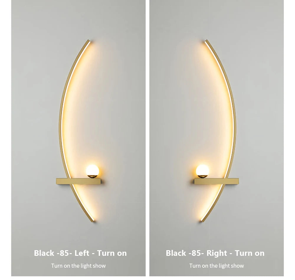 LED Wandlampe 55/105CM Smarte Fernbedienung Links Rechts Beleuchtung Wandleuchte Schlafzimmer Nachttisch Wohnzimmer Zuhause LED Lichter Leuchte