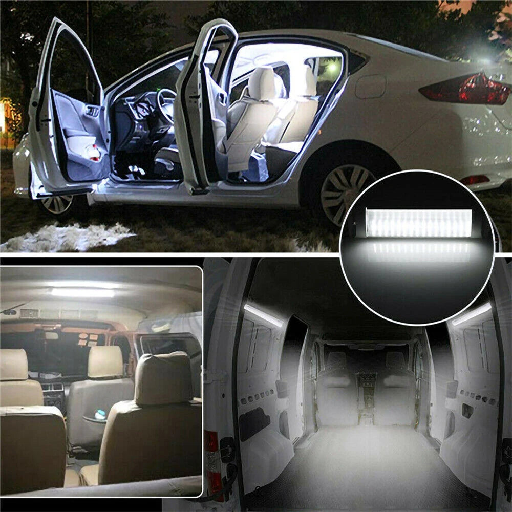 72LED 3-reihig 12V 24V Deckenleuchte Wohnmobil Innenraum Anhänger Boot Fracht Wohnwagen Lampe LED-Leuchten für Camping BBQ-Lampe