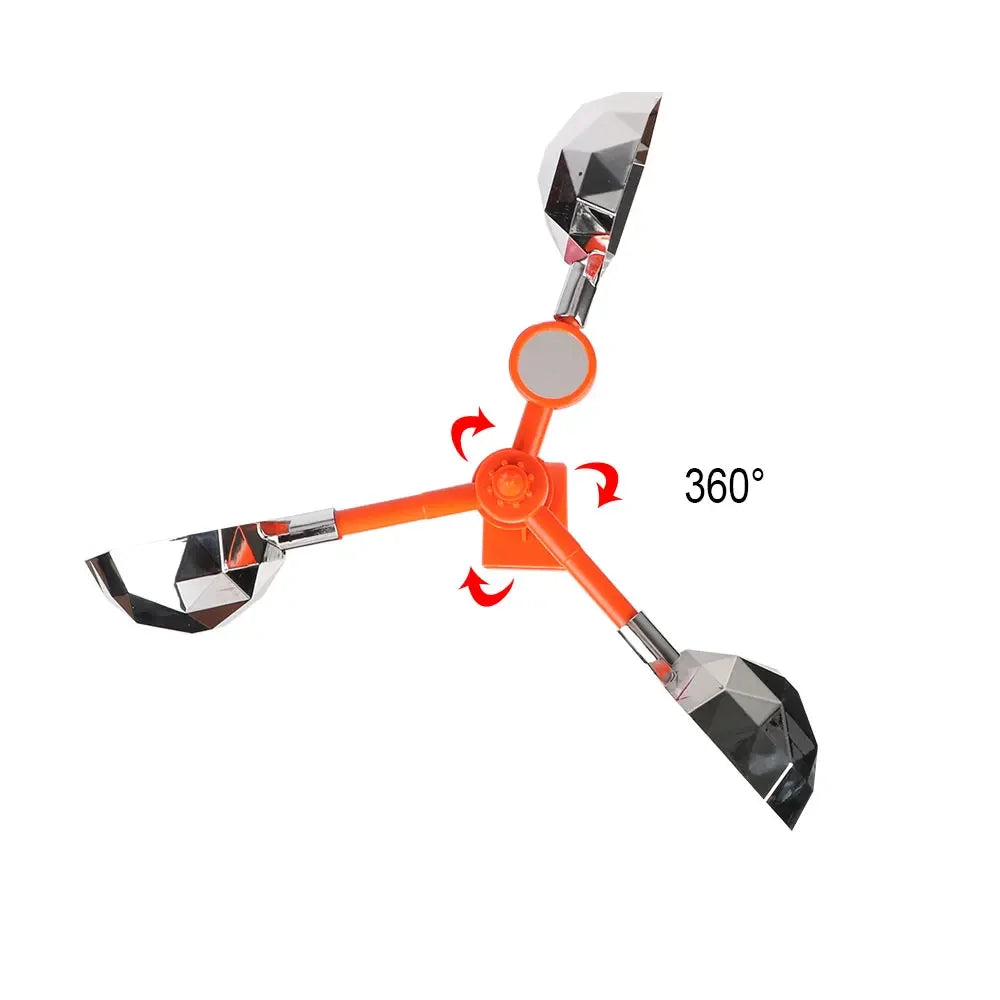 Automatische Vogelabwehr Solar & Windbetrieben 360° Drehbar mit Reflektierendem Klang zur Abschreckung für Garten, Hof und Außenbereiche