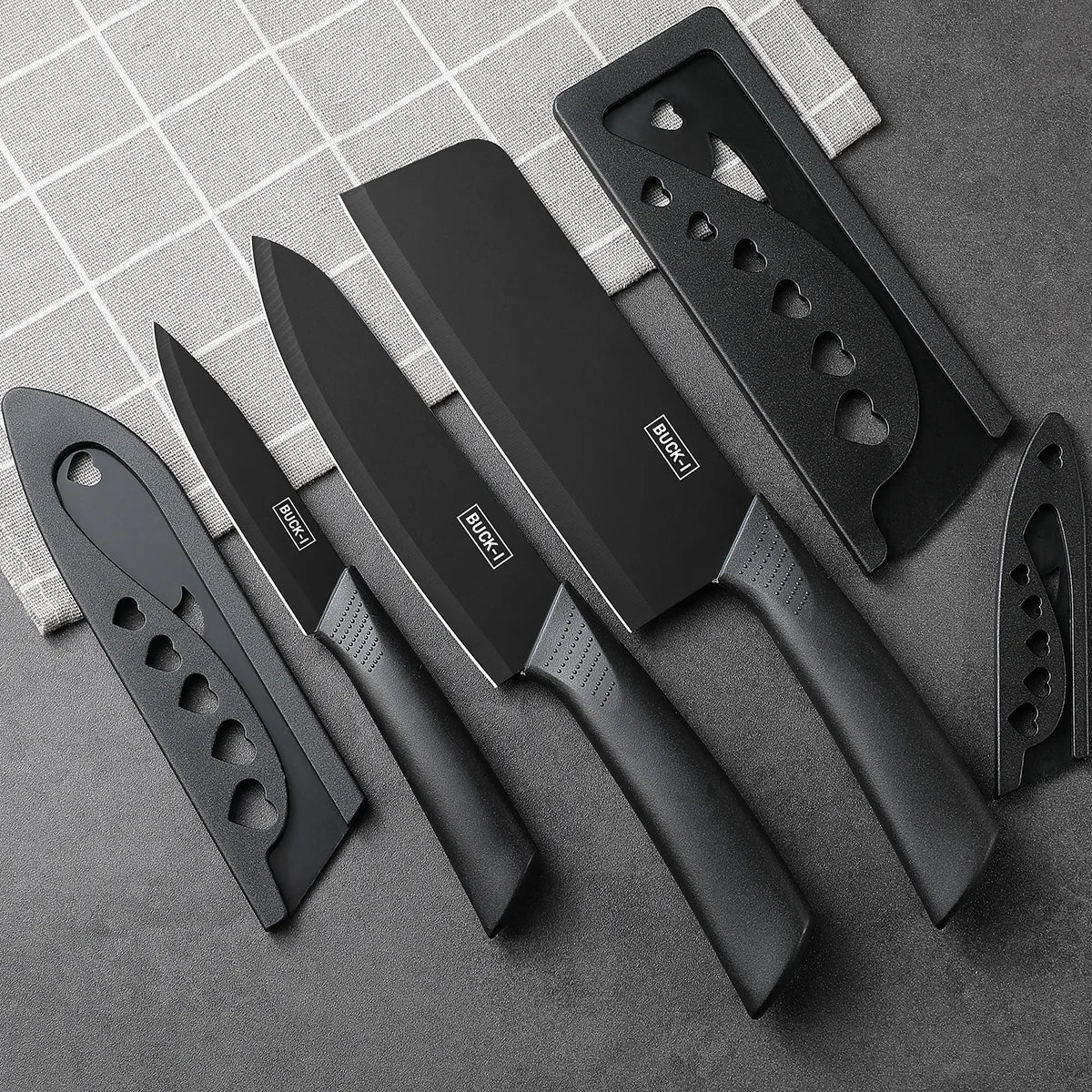 Kitchen Knife Set with Cleaver, Chef & Fruit Knives