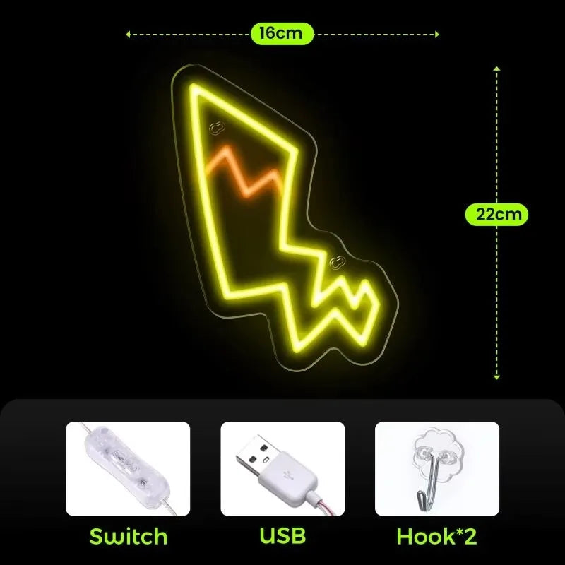 LED-Leuchten für den Raum Neonzeichen Nachtlampe Dekoration Schlafzimmer USB-Licht Neon Hängende Atmosphäre Nachtlicht für Kinder