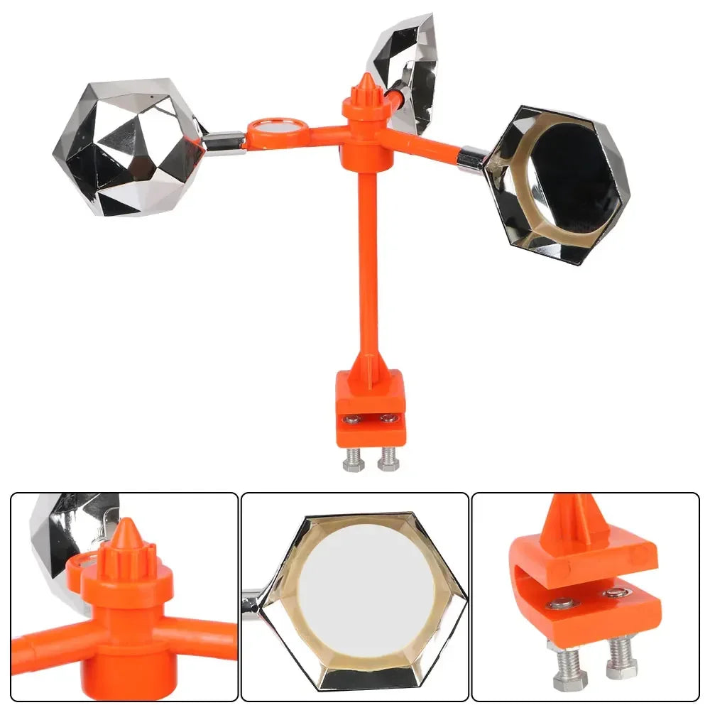 Automatische Vogelabwehr Solar & Windbetrieben 360° Drehbar mit Reflektierendem Klang zur Abschreckung für Garten, Hof und Außenbereiche
