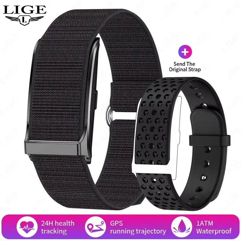 LIGE No Screen Smart Watch Men Heart Rate Blood Pressure Health Monitor Bracelet Smart Wristband Sports Fitness Women Smartwatch