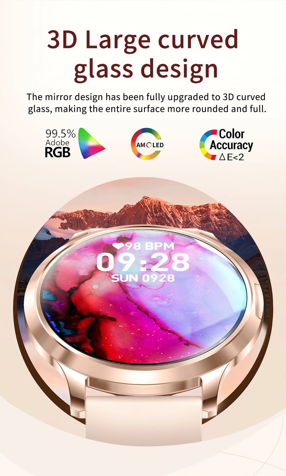 2025 NEU Smartwatch Damen 1,32"AMOLED Sport Fitness Armband Benutzerdefiniertes Zifferblatt Uhren Herren Herzfrequenz Bluetooth Anruf Damen Smartwatch