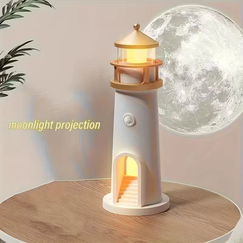 Mondprojektionsleuchten, Nachtlampe, Leuchtturm, Umgebungs-LED-Leuchten mit Fernbedienung, Desktop-Dekorationslicht, Weihnachtsgeschenk