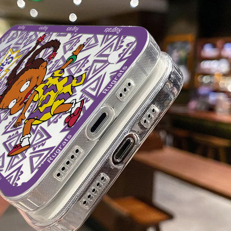 Cartoon Lustig R-rugrats Handyhülle für OPPO Reno 12F 12 7 11 11F 10 2F 4 8 8T 8Z 7Z 7 6Z 6 5 Pro Plus 4G 5G Klare Weiche TPU Abdeckung