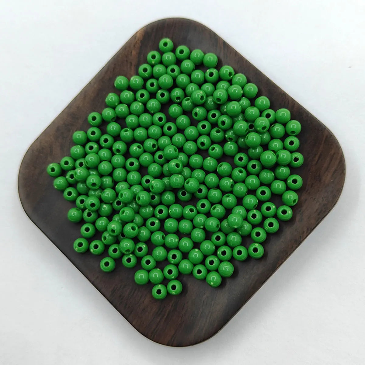200Pcs 4mm Solid Color Round Loose Beads Jewelry Making DIY For Pendant Necklace Bracelet Wholesale