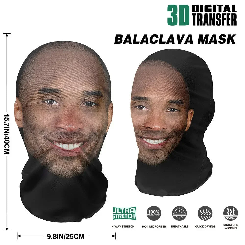 Máscara divertida con patrón 3D realista, malla elástica, máscara facial completa para hombres y mujeres, tocado de cosplay de Halloween, capucha traviesa, accesorio de cosplay para fiestas