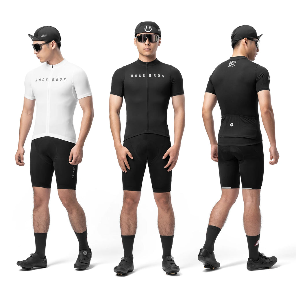 ROCKBROS Kurzarm Sport T-Shirt Schnelltrocknend Gym Trikots Fitness-Shirt Atmungsaktive Sportbekleidung Radsport-Shirt