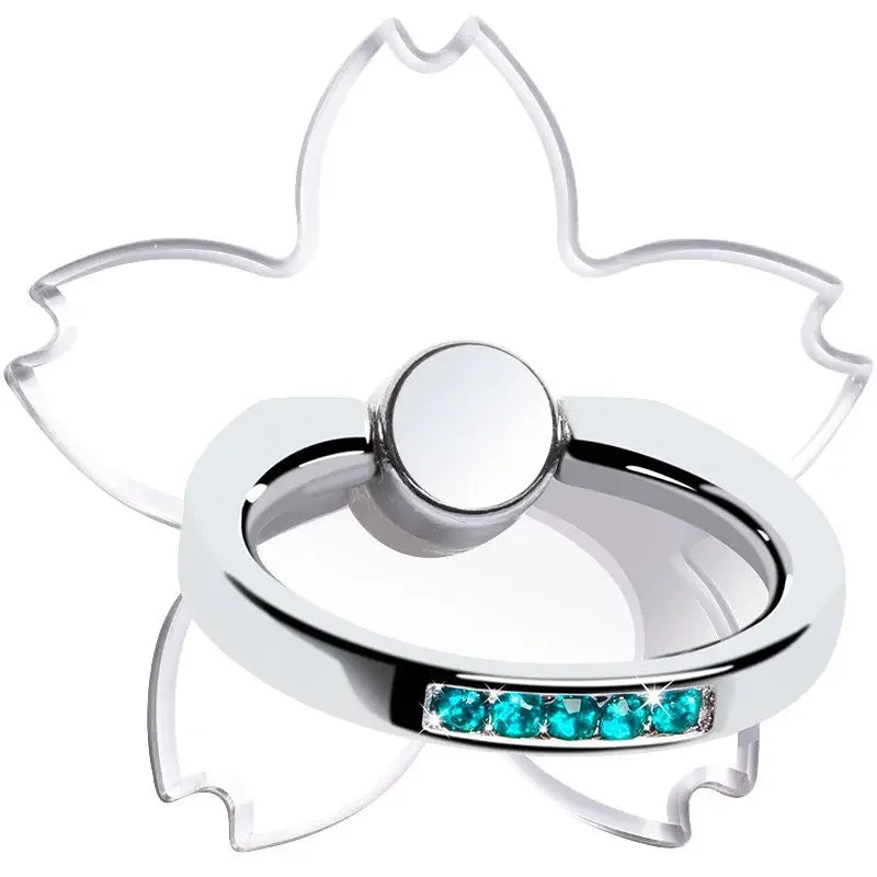 Transparenter Luxus-Schmetterlings-Fingerring-Handyhalter für iPhone 15 Smartphone-Sticker-Ständer-Zubehör faltbarer Halter