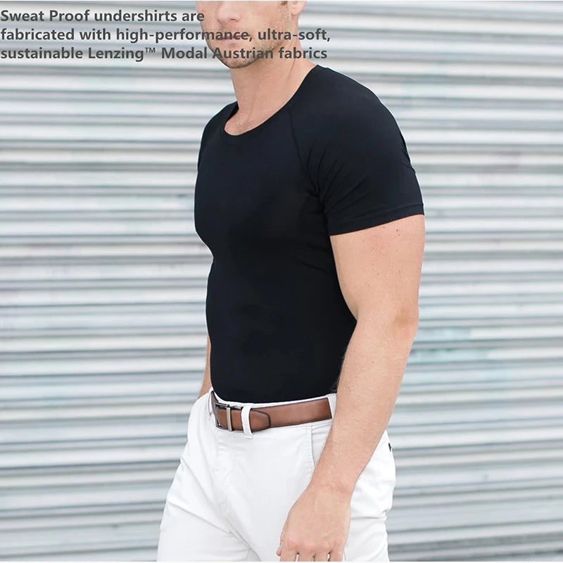 Herren Modal Schweißdicht Anti Gegen Achselschweiß Beständige Fitness Herren T-Shirts