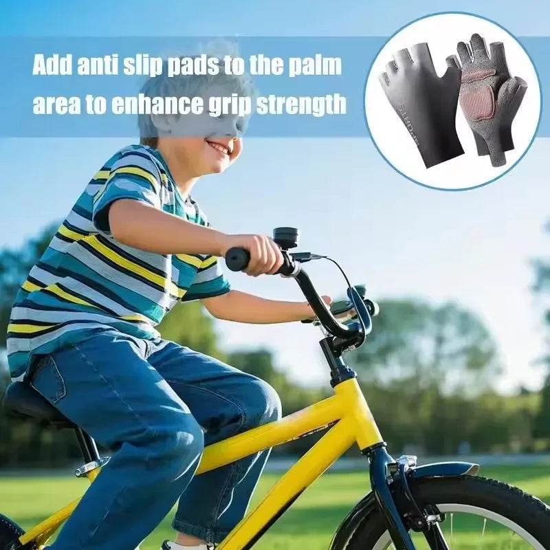 Kinder-Fahrradhandschuhe für Jungen und Mädchen, rutschfest, winddicht, Outdoor-Fitnesshandschuhe, Schutzausrüstung für Laufrad-Training