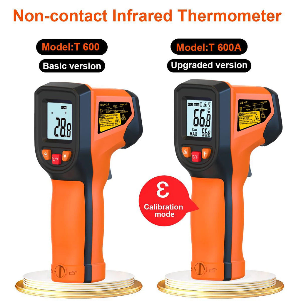 NJTY T600 T600A Digitales Infrarot-Thermometer Pistole -58°F bis 1112°F (-50℃ bis 600℃) Professionelle industrielle Laser-Temperaturpistole