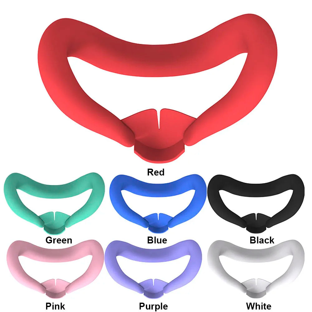 Silicone VR Mask Face Cushion Sweatproof Face Mask LightproofMask Face Pad Washable Replacement for Meta Quest 3 Accessories