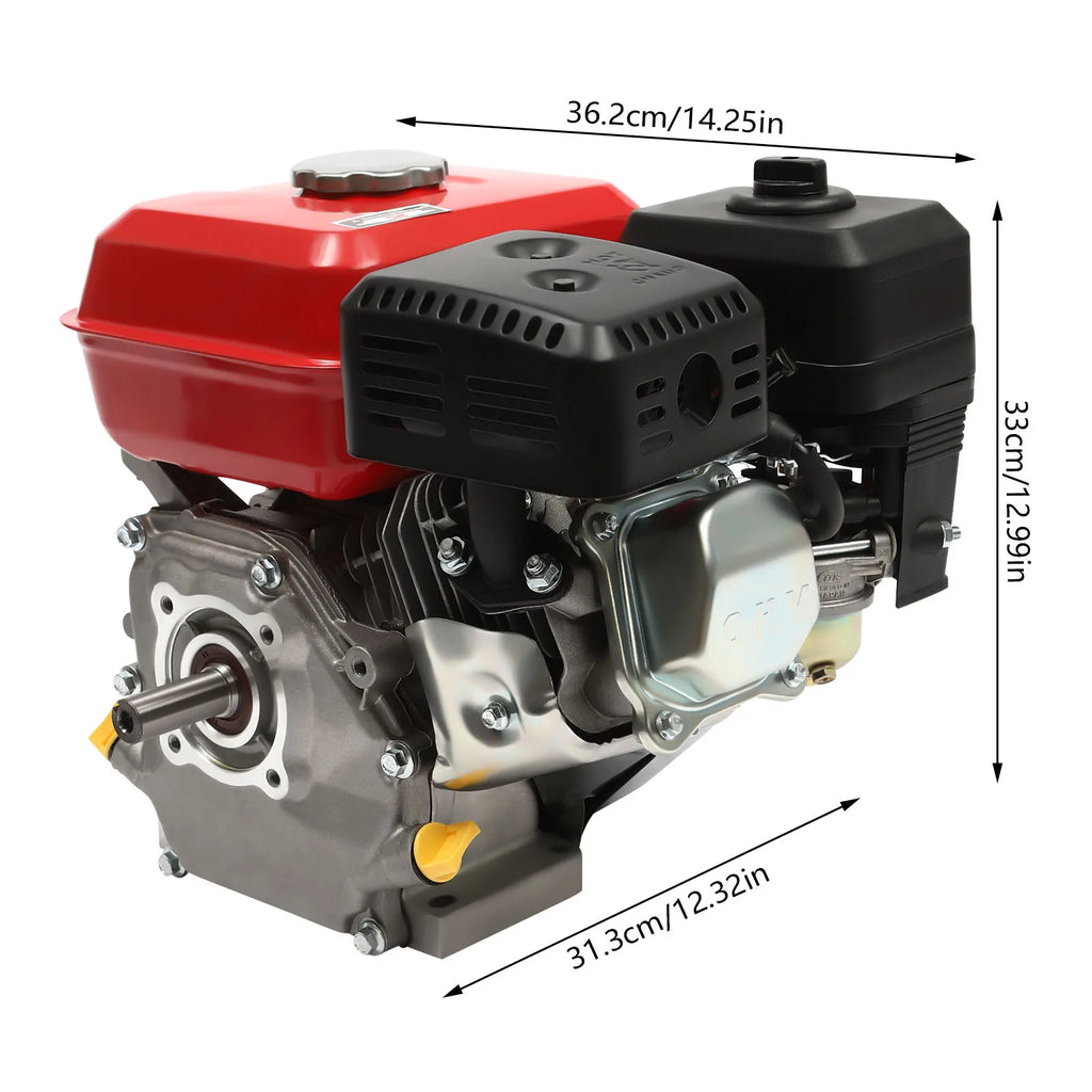 4-Takt 212cc Benzinmotor, 7,5PS 4000W 3600 U/min Einzylinder-Handstart-Benzinmotor, Kurbelwellendurchmesser 20mm
