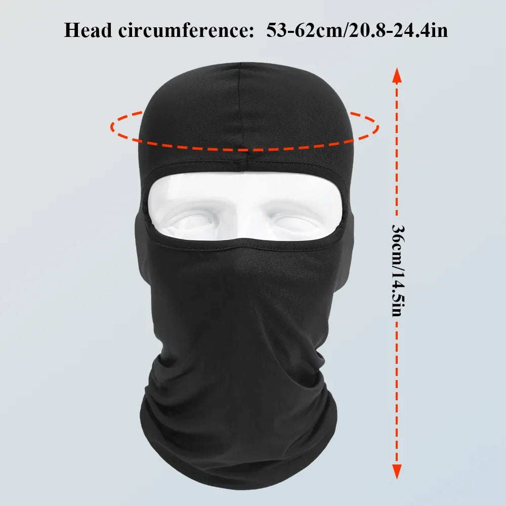 Atmungsaktive Sport-Sturmhaube, schnell trocknend, winddicht, Vollgesichtsmaske, Kopfbedeckung zum Reiten, Laufen, Skifahren, Wandern, Outdoor-Gesichtsbedeckung, Herren