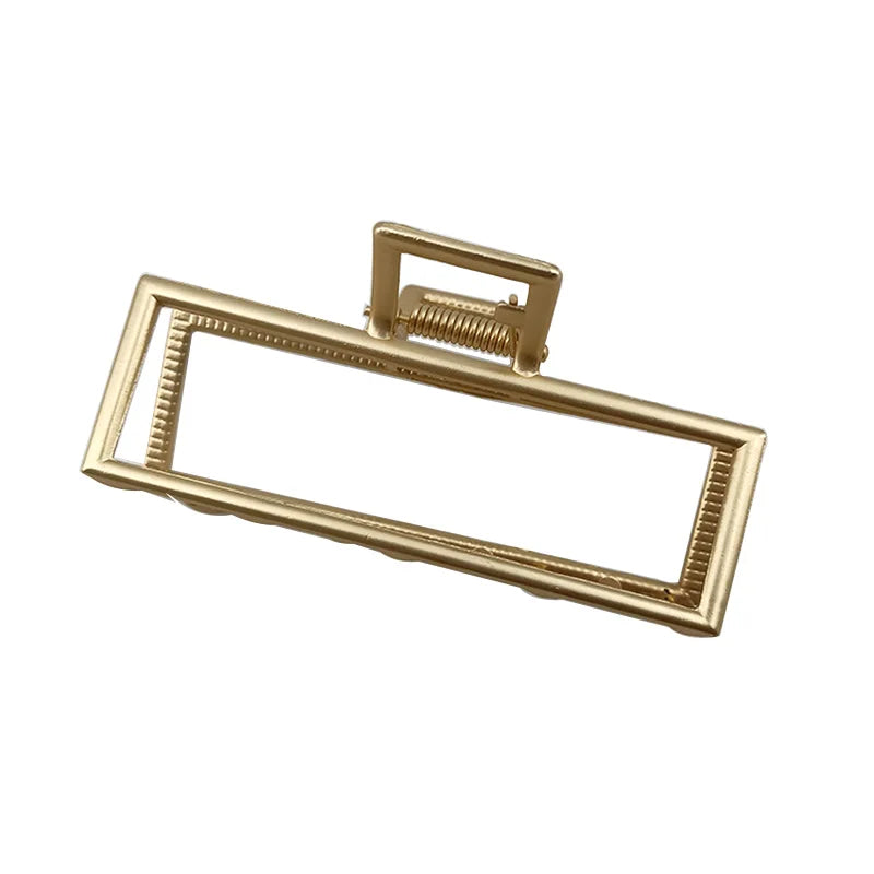 Goldener hohler geometrischer Haarspange Metall Haar Kralle Kreuz Haarspange Stirnband Haarnadel Splitter Haar Krabbe Frauen Mode Haar
