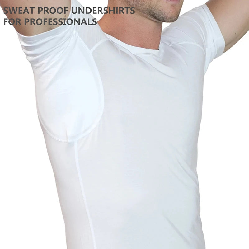 Herren Modal Schweißdicht Anti Gegen Achselschweiß Beständige Fitness Herren T-Shirts