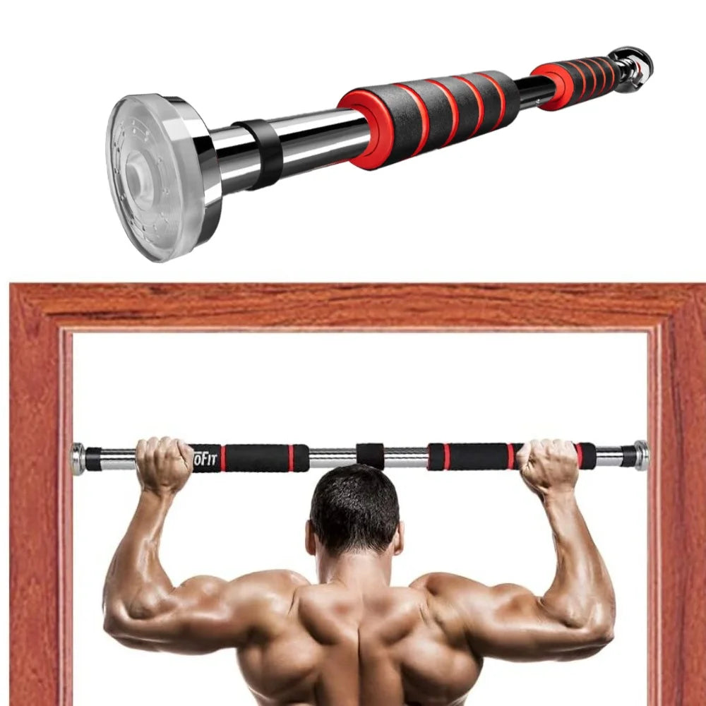 Barra de dominadas ajustable Equipo de gimnasio horizontal para entrenamiento de fuerza en casa Agarre antideslizante Barra de fitness duradera para hombres y mujeres