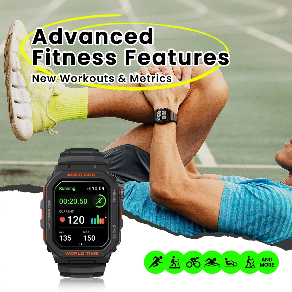Neue Zeblaze Ares GPS Smartwatch mit integriertem Alexa & GPS Bluetooth Telefonanrufen Smartwatch Herzfrequenz SpO2 Fitness Tracker