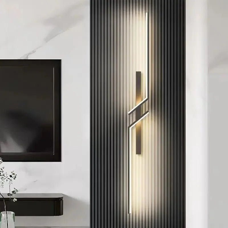 Moderne Kreative LED-Streifen-Wandleuchte, minimalistische Schlafzimmer-Nachttisch-Wandlampe, LED-Leuchten, Wohnzimmer TV-Sofa Hintergrund-Wandleuchte