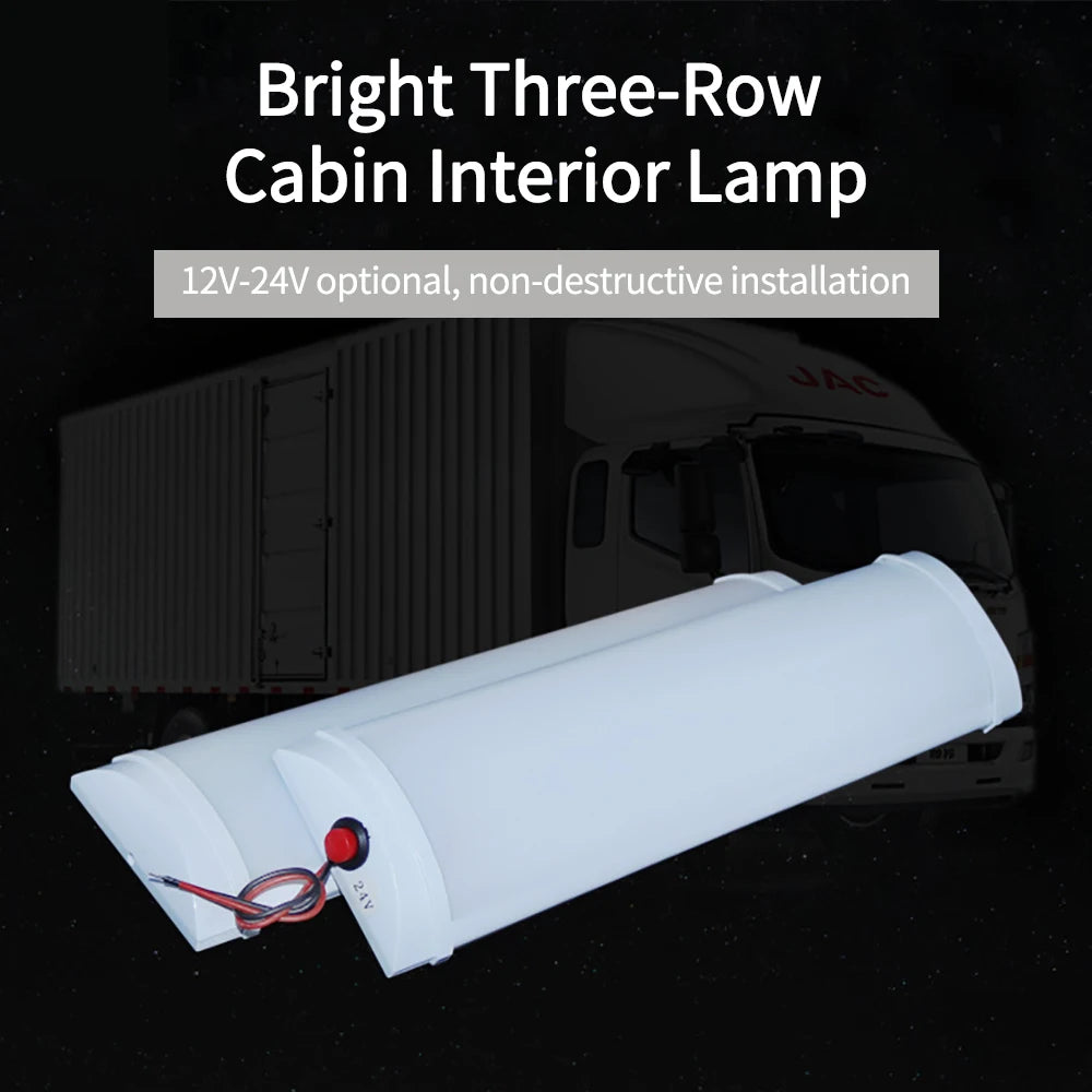 72LED 3-reihig 12V 24V Deckenleuchte Wohnmobil Innenraum Anhänger Boot Fracht Wohnwagen Lampe LED-Leuchten für Camping BBQ-Lampe
