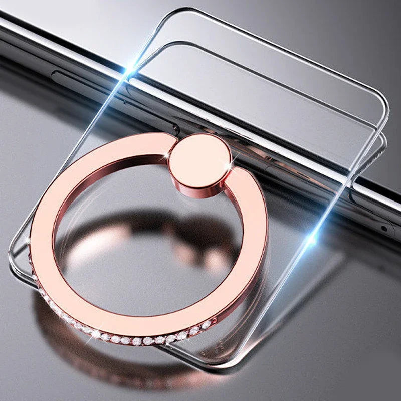 Transparenter Luxus-Schmetterlings-Fingerring-Handyhalter für iPhone 15 Smartphone-Sticker-Ständer-Zubehör faltbarer Halter