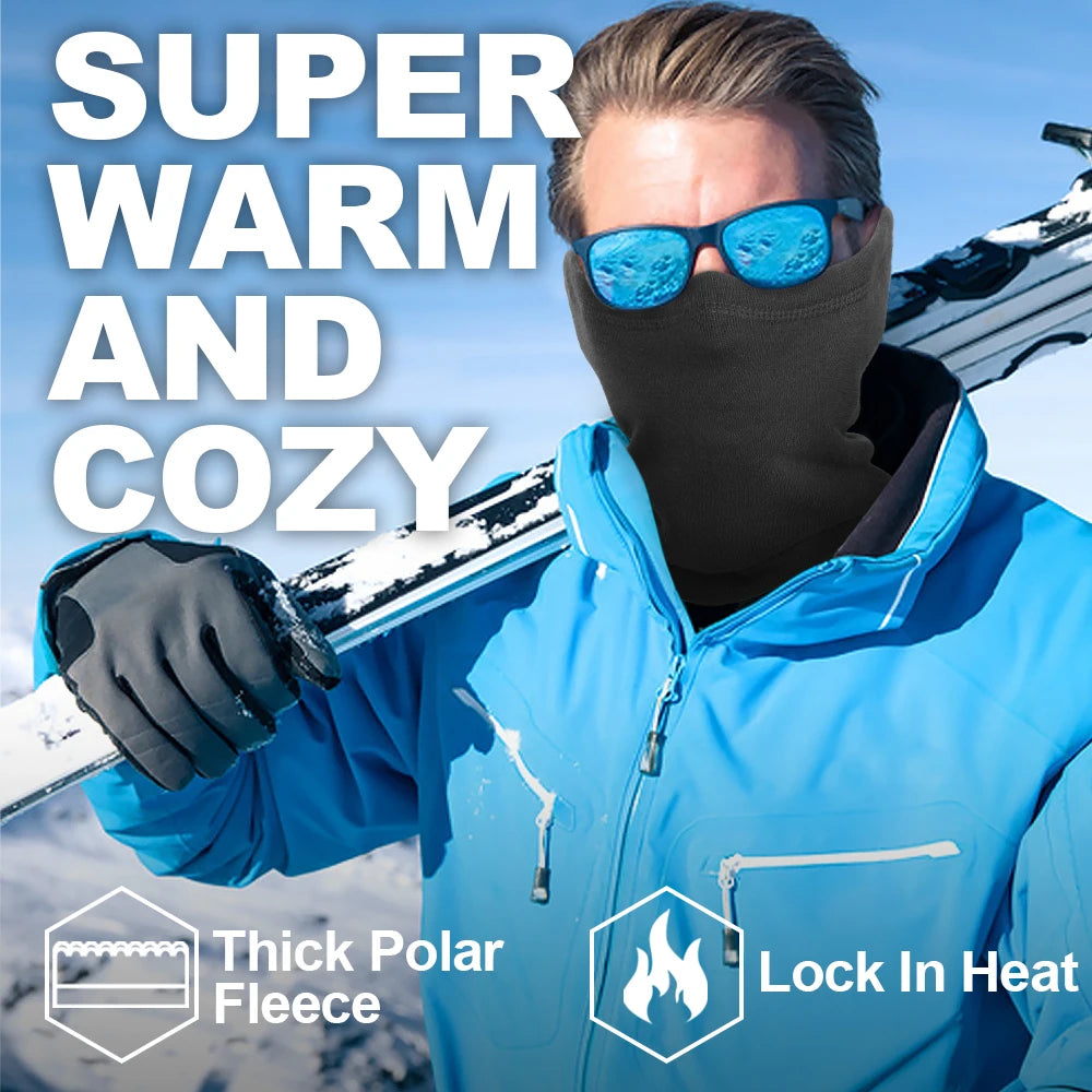 Winter Halswärmer, Schlauchschal, winddicht, Radfahren, Bandana, Wandern, Sport, Laufen, Skifahren, Camping, Snowboard, Halbmaske, Herren Damen