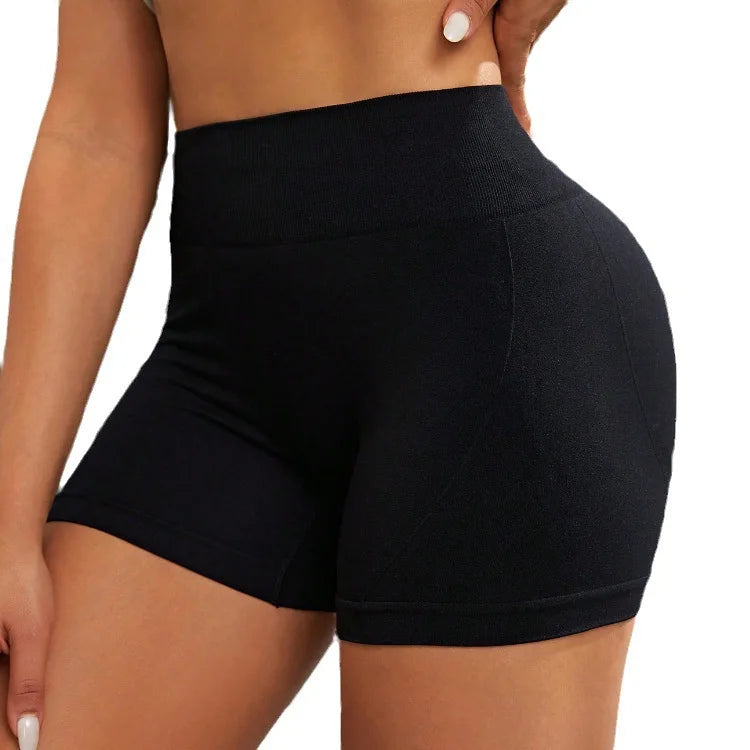 Fitness-Shorts für Damen, eng anliegend, Radfahren, Yoga, atmungsaktive Sporthose, hohe Taille