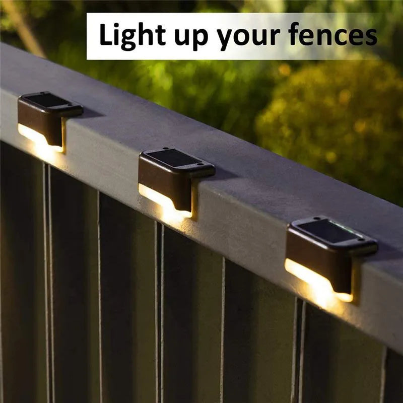 LED Solar Stufenlampe Weg Treppe Gartenleuchten Wasserdicht Balkonlicht Dekoration für Terrassen-Treppen-Zaunlicht