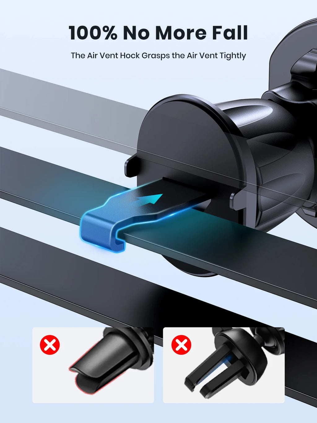 TOPK Magnetic Car Phone Holder 360 Rotation Air Vent Car Phone Mount Upgrade Hook Clip Phone Car Stand for Cellphones