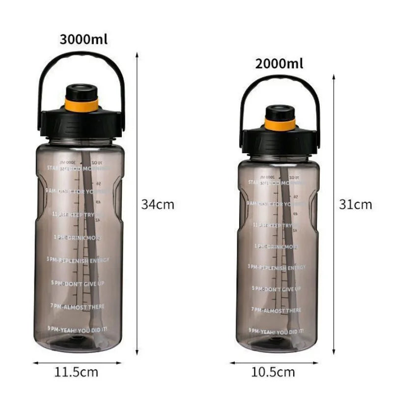 Wasserflasche mit supergroßer Kapazität für Studenten, Outdoor-Sport und Fitness, stoßfest und hochtemperaturbeständig