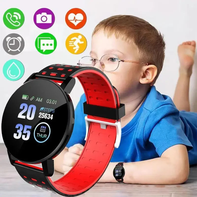 Smartwatch LED Digitaluhr Wasserdichte Smartwatch 1,44" Bildschirm Full Touch Smartband Herzfrequenzmesser Fitness Tracker Uhr