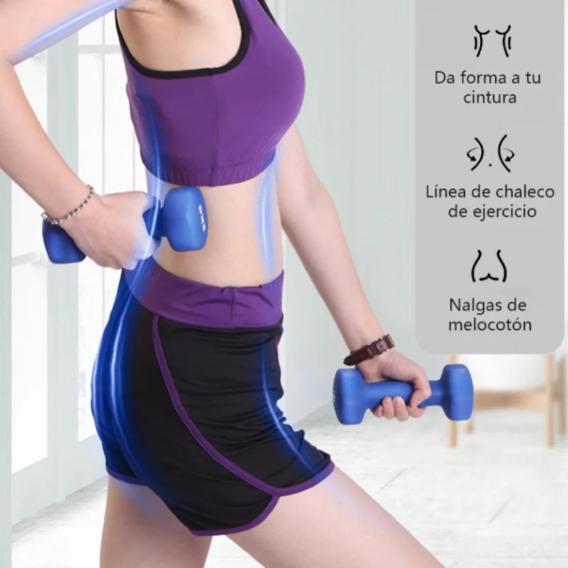 Juego de mancuernas de fitness antideslizantes de 2 kg, 2,5 kg, 3 kg para hombres y mujeres, pesas deportivas, equipo de musculación 2023