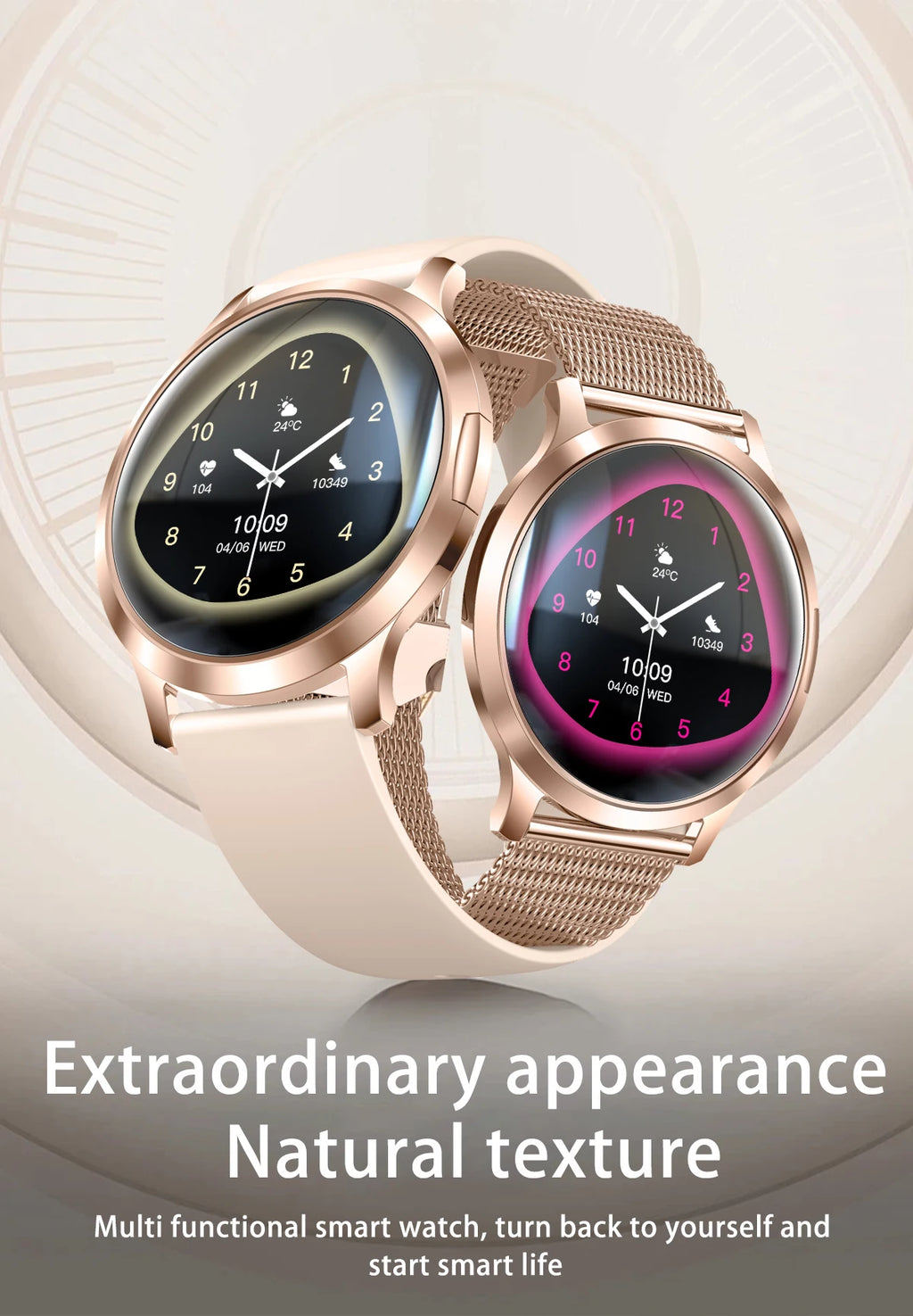 2025 NEU Smartwatch Damen 1,32"AMOLED Sport Fitness Armband Benutzerdefiniertes Zifferblatt Uhren Herren Herzfrequenz Bluetooth Anruf Damen Smartwatch