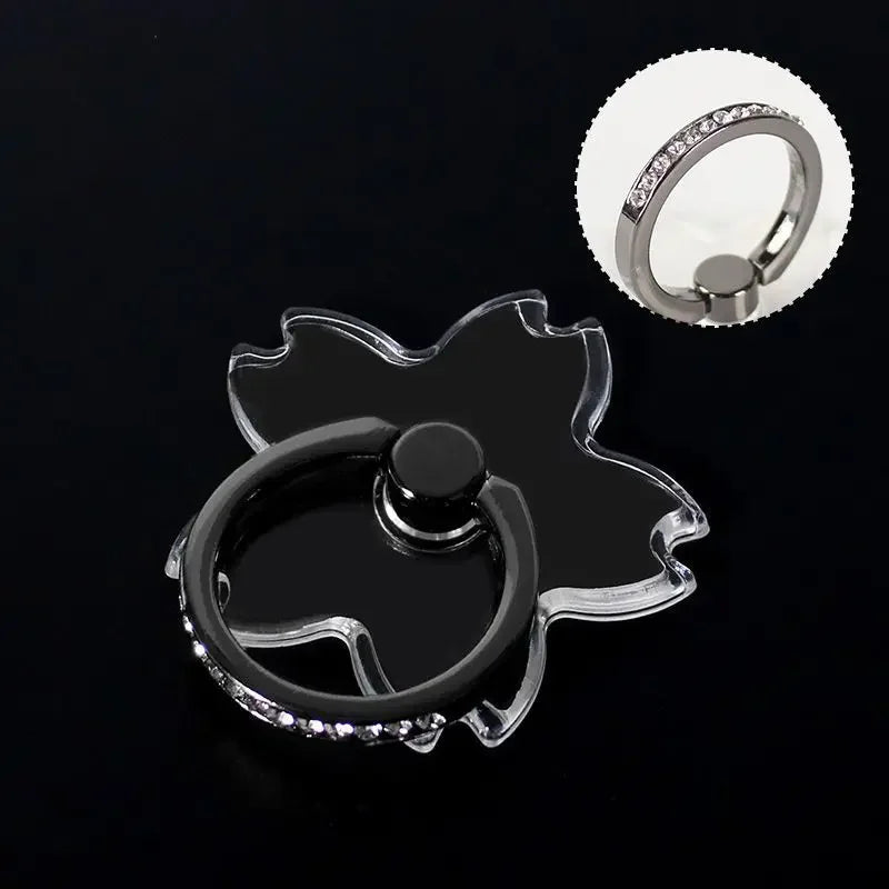 Transparenter Luxus-Schmetterlings-Fingerring-Handyhalter für iPhone 15 Smartphone-Sticker-Ständer-Zubehör faltbarer Halter