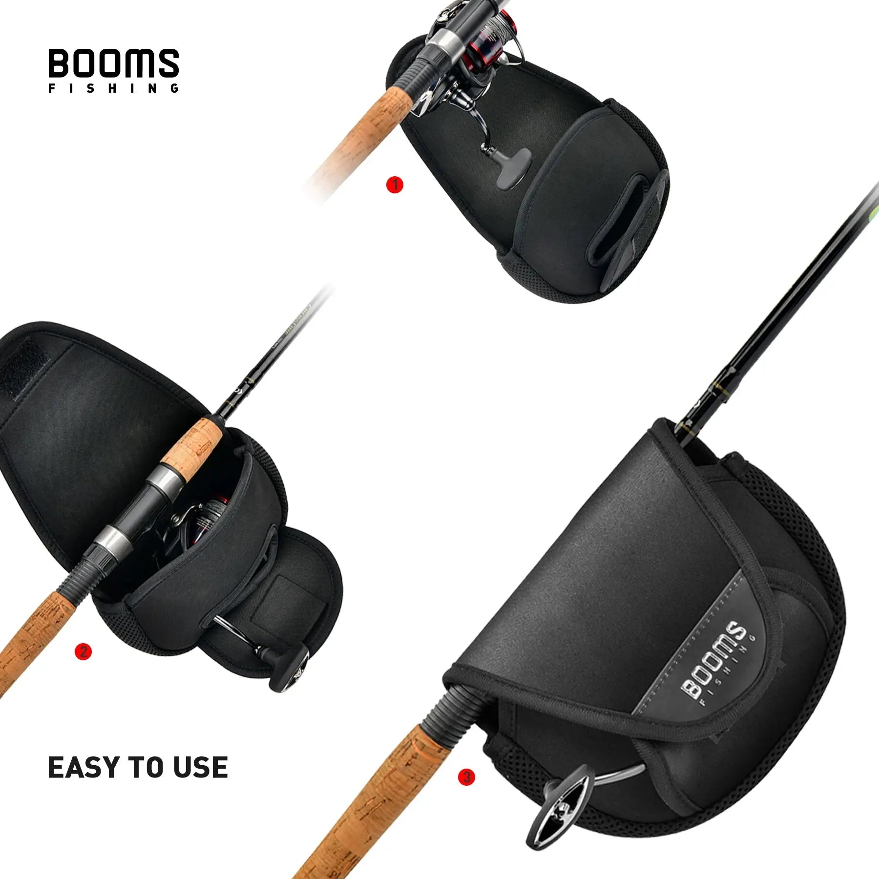 Booms Fishing RC2 Spinnrollen-Schutzhülle Baitcasting-Rollen-Schutzhülle, Angelrollen-Tasche