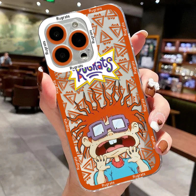 Cartoon Lustig R-rugrats Handyhülle für OPPO Reno 12F 12 7 11 11F 10 2F 4 8 8T 8Z 7Z 7 6Z 6 5 Pro Plus 4G 5G Klare Weiche TPU Abdeckung