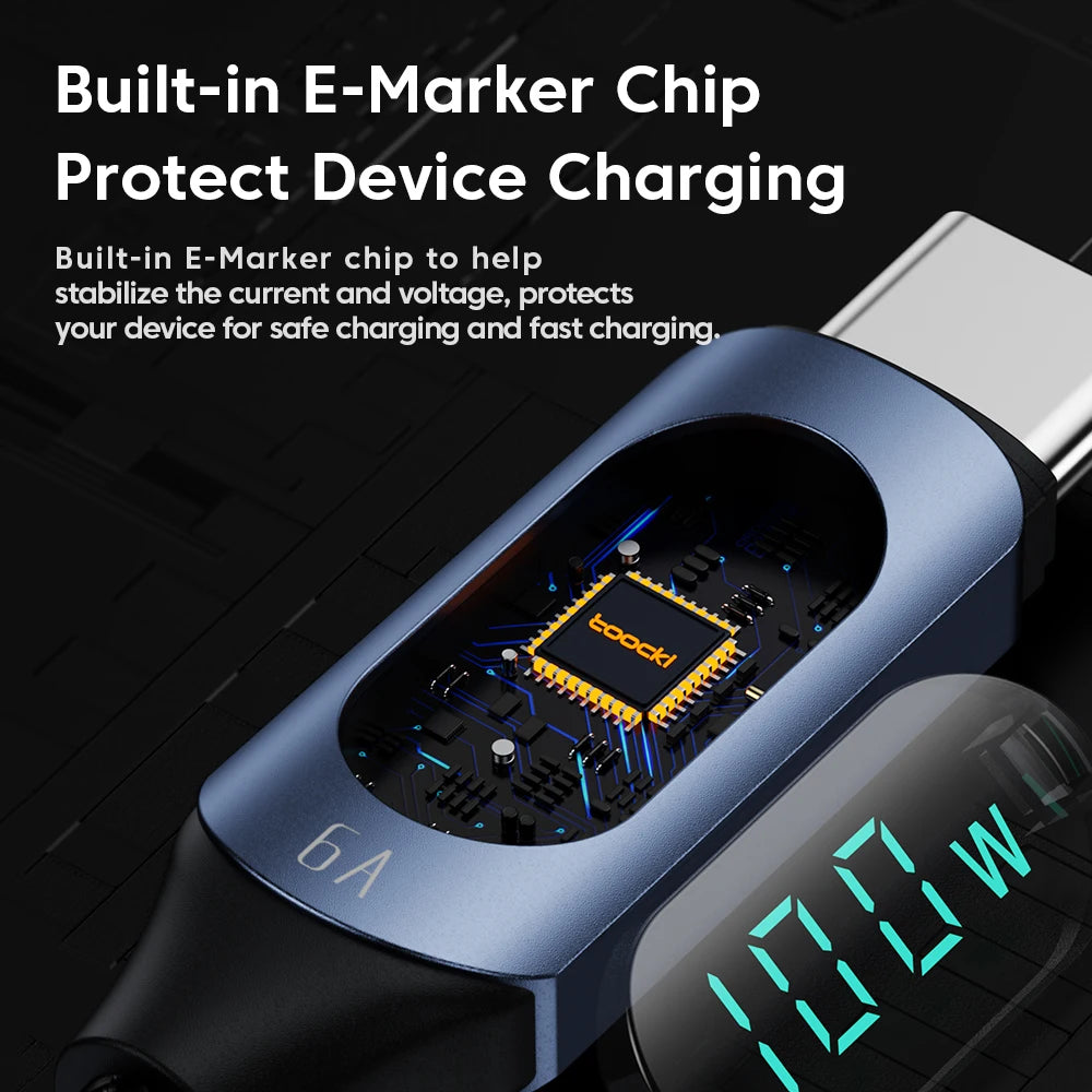 Toocki 100W USB-C Charging Cable with Display