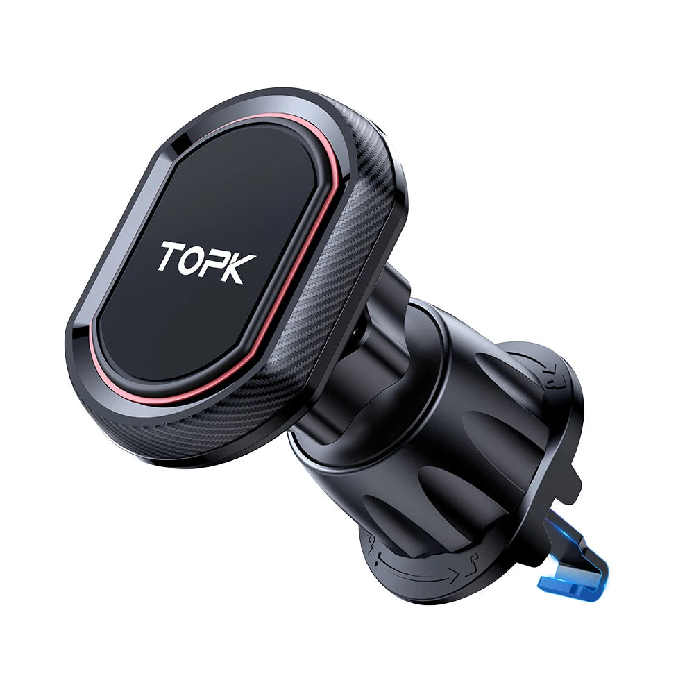 TOPK Magnetische Handyhalterung fürs Auto 360° drehbar Lüftungsschlitz-Halterung Upgrade Haken-Clip Handyhalterung Auto für Mobiltelefone