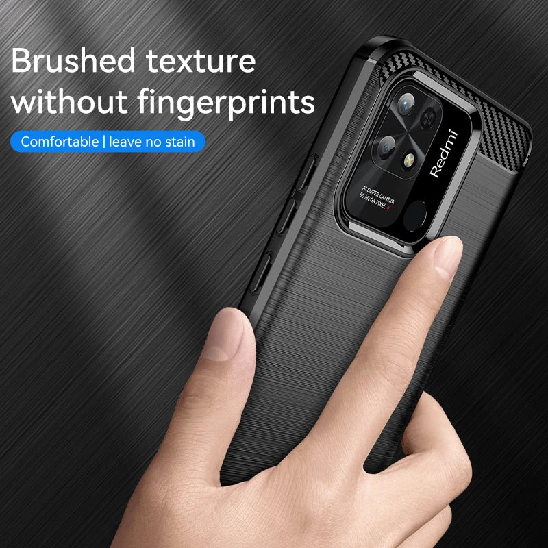 Para Xiaomi POCO C40 Funda para POCO C40 X4 M4 Pro F4 M3 X3 M5 M5S Funda Protectora Fibra TPU Silicona Armadura Goma POCO C40 Cubierta