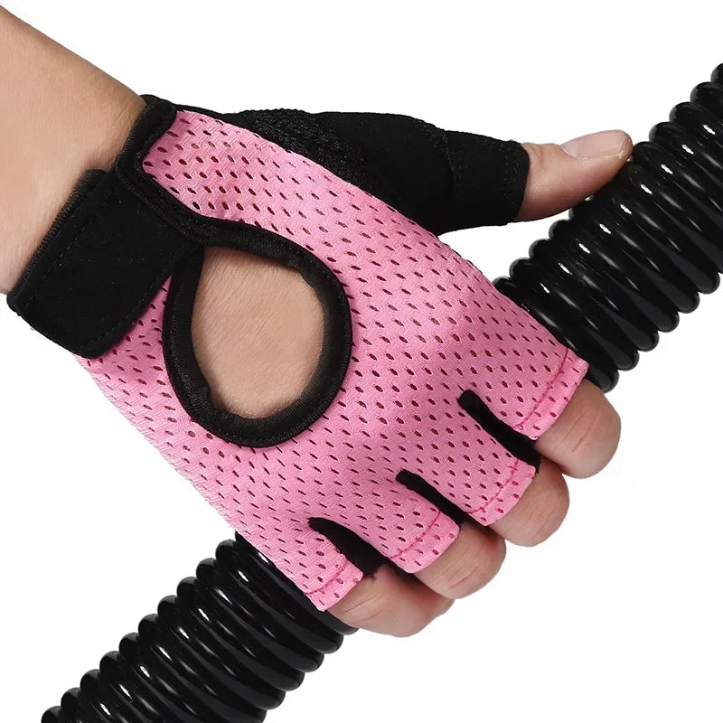 Turnhalle Handschuhe Frauen Männer Gewichtheben Fitness Handschuhe Fingerlos Atmungsaktiv Rutschfeste Gelpolster Bodybuilding Training Hanteln Handschuhe
