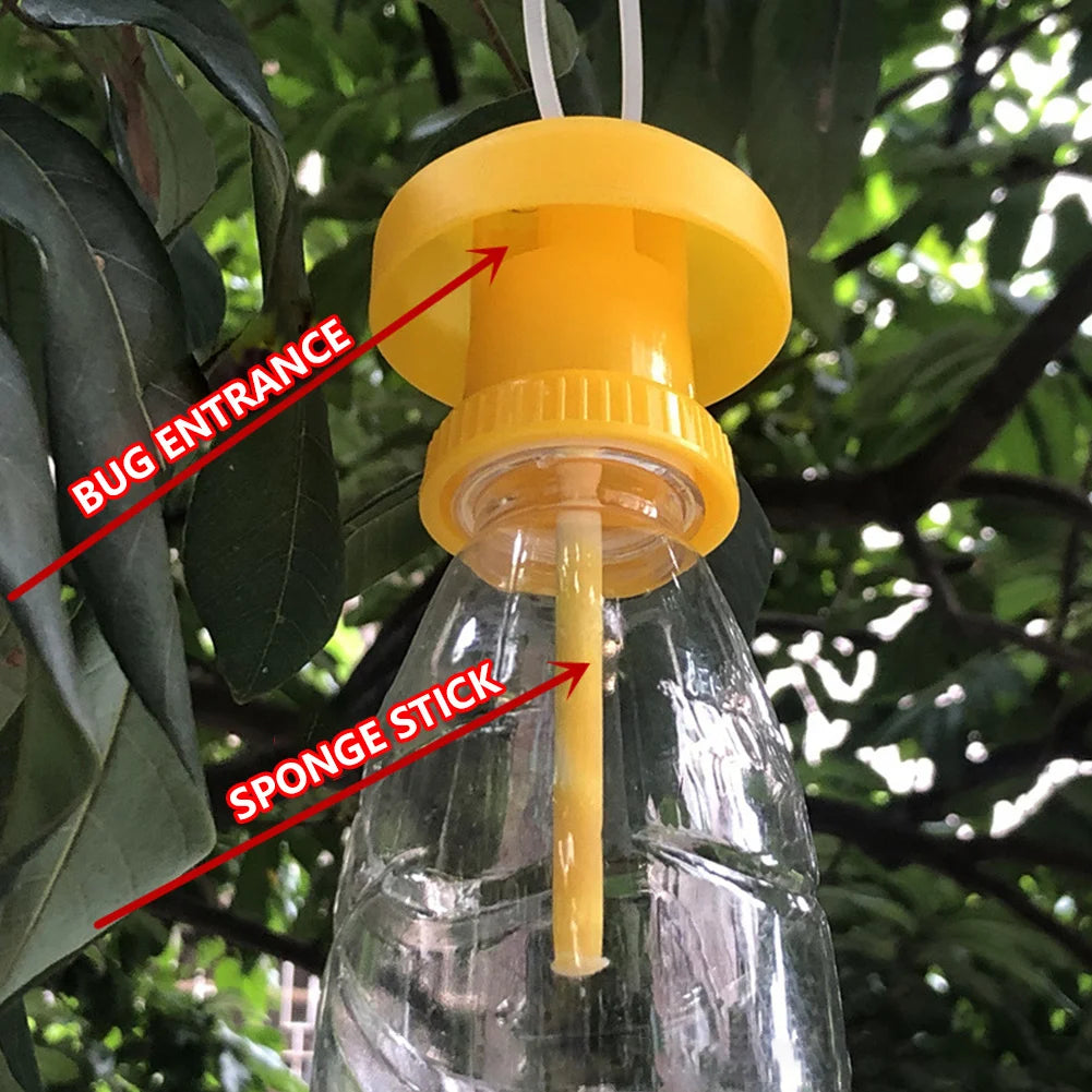 1-5Pcs Fruit Plastic Drosophila Catcher Pest Insect Control Fly Trap Killer Cover For Home Farm Orchard