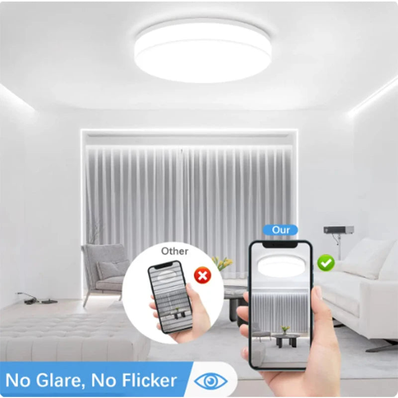 Ultradünne runde LED-Deckenleuchte Schlafzimmerlampe Glanz LED-Leuchten für den Raum Deckenleuchte Moderne Heimdekoration