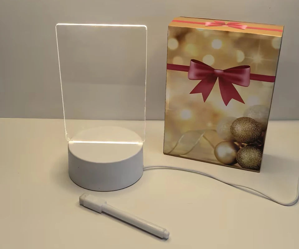 Nachrichtenbrett-Nachtlicht-Lampe, Baby, transparentes Acryl-LED-Licht, 3D-Schreibbrett-Nachtlichter für Schlafzimmer und Schreibtisch