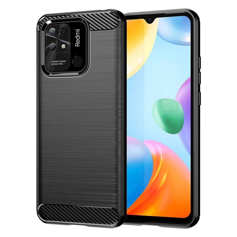 Para Xiaomi POCO C40 Funda para POCO C40 X4 M4 Pro F4 M3 X3 M5 M5S Funda Protectora Fibra TPU Silicona Armadura Goma POCO C40 Cubierta